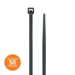 Amarra plastica 7.6 x 300 mm negra Kualox KX-PP006 (50 por paquete)