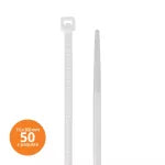 Amarra plastica 7.6 x 300 mm blanca Kualox KX-PP013 (50 por paquete)