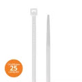 Amarra plastica 7.6 x 550 mm blanca Kualox KX-PP014 (25 por paquete)