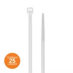 Amarra plastica 7.6 x 550 mm blanca Kualox KX-PP014 (25 por paquete)