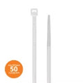 Amarra plastica 4.8 x 300 mm blanca Kualox KX-PP015 (50 por paquete)