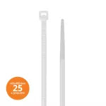 Amarra plastica 4.8 x 400 mm blanca Kualox KX-PP017 (25 por paquete)