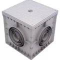 Caja de registro plastica 200 x 200 mm pop con tapa lisa gris Cetinkaya CP202023