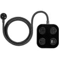 Regleta 3 tomas con protector de voltaje y 1 USB-A + 1 USB-C 245J cable tejido de 1.2 metros negro General Electric 82592 / 82492