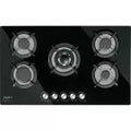 Cocina de gas empotrable 5 quemadores con vidrio negro Foset PAE-905GV / 46248