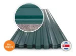 Lamina techo rectangular esmaltada verde 0.42 mm x 1.06 x metro ArcelorMittal