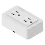 Tomacorriente doble tipo parche 15A 125V TR blanco Eagle 76-W