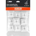 Base auto adherible para amarra plastica 5 mm (3 x 3 cm) blanca Kualox KX-PP019 (10 por paquete)