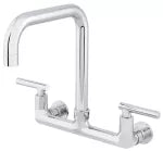 Griferia para fregadero de 8" de pared cromo Pfister Sena F027SENC