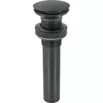 Desagüe para lavatorio 32 mm (1-1/4") push tipo hongo sin rebalse negro mate Foset CE-226SM / 45700