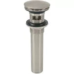 Desagüe para lavatorio 32 mm (1-1/4") push tipo hongo con rebalse satinado Foset CE-226N / 45702