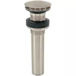 Desagüe para lavatorio 32 mm (1-1/4") push tipo hongo sin rebalse satinado Foset CE-226SN / 45699