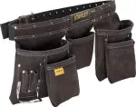 Cinturon de cuero porta herramientas de 11 bolsillos Stanley STST1-80113