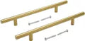 Tiradera cilindrica 160 mm dorada Self-Build Hardware (2 por paquete)