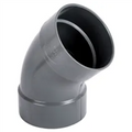 Codo sanitario 45° PVC SDR32.5 pared delgada 100 mm (4")