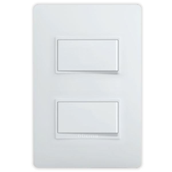 Interruptor doble 15A 120V blanco Luzica Bticino PU5200
