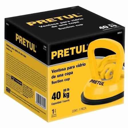 Ventosa de plastico succion sencilla 40 kg de carga Pretul VEVI-1 / 23050