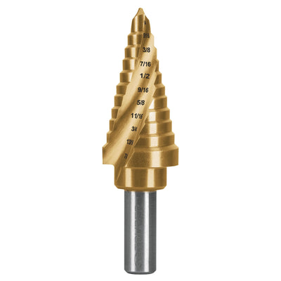 Broca escalonada titanio 11 escalones 1/4" a 7/8" Truper Expert BES-11X / 101554
