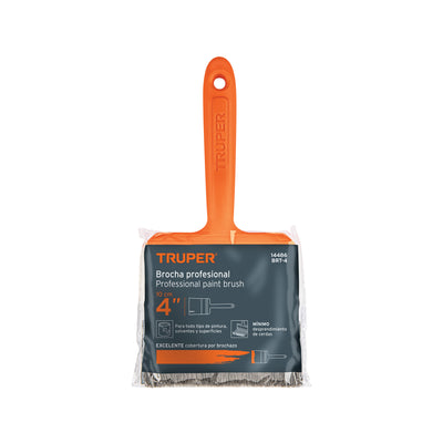 Brocha con mango de plastico 4" Truper BRT-4 / 14486