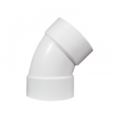 Codo para canoa 45° PVC 75 mm (3")