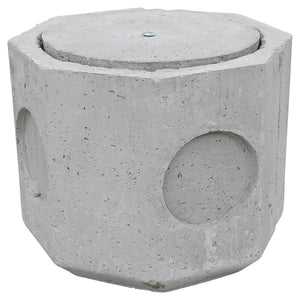 Caja registro 4" octogonal concreto 32 x 32 x 28 cm