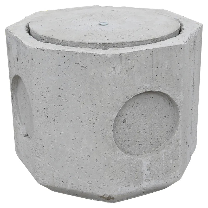 Caja registro 4" octogonal concreto 32 x 32 x 28 cm