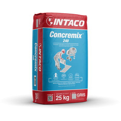 Concreto seco ConcreMix 240 saco 25 kg Intaco (gris)