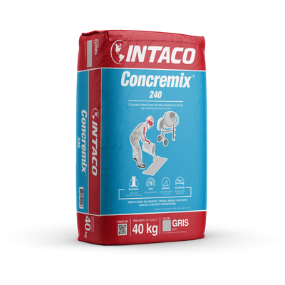 Concreto seco ConcreMix 240 saco 40 kg Intaco (gris)