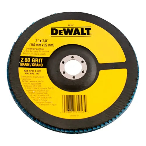 Disco abrasivo flap metal 7" x 22.2 mm grano 60 Dewalt DW8323