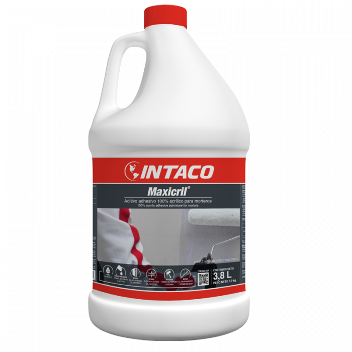 Aditivo adhesivo acrilico para mortero Maxicril Industrial galon (3.78 litros) Intaco