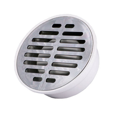 Drenaje redondo universal con rejilla salida plastica de 50 - 75 - 100 mm (2" - 3" - 4") cromo Coflex PC-101