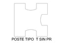 POSTA 12X12CM X3.15 M TIPO T SIN PREVISTA EL