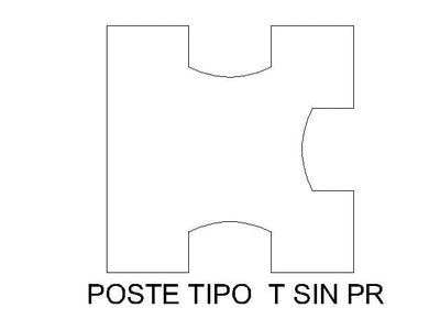 POSTA 12X12CM X3.15 M TIPO T SIN PREVISTA EL