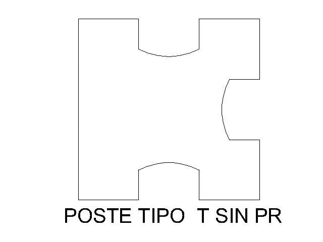 POSTA 12X12CM X3.15 M TIPO T SIN PREVISTA EL