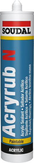 Sellador acrilico pintable Acryrub 310 mL Soudal 102598 (gris)