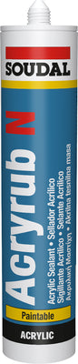 Sellador acrilico pintable Acryrub 310 mL Soudal 102598 (gris)