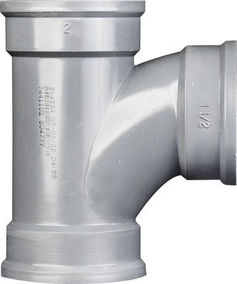 Tee sanitaria PVC SDR32.5 pared delgada 75 mm (3")