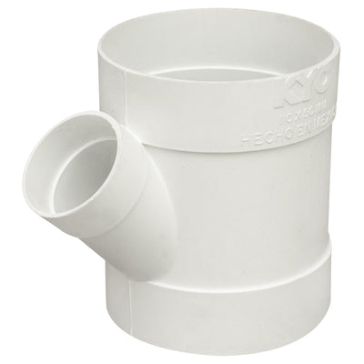 Yee sanitaria reducida PVC SCH40 pared gruesa 75 x 50 mm (3" x 2")