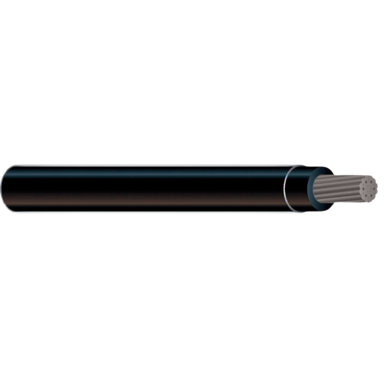 Cable de aluminio XHHW S-8000 #2 negro metro