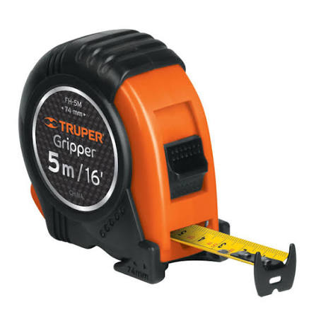 Cinta metrica 5 metros (19 mm) con cubierta resistente a impactos Truper FH-5M / 14578