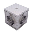 Caja de registro plastica 300 x 300 mm pop con tapa lisa gris Cetinkaya CP303034