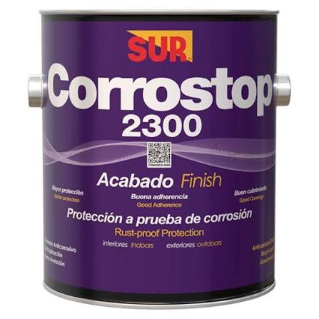 Acabado anticorrosivo satinado Corrostop 2300 cuarto Sur  (blanco)