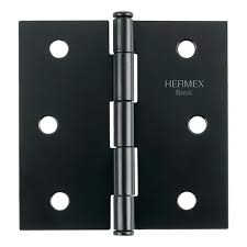 Bisagra cuadrada 3" cabeza plana negra Hermex