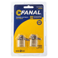 Candado bronce 20 mm Fanal V2-FH20-B (2 por paquete)