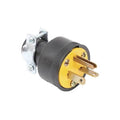 Enchufe de hule con abrazadera 3 pines para extension 15A 110V negro Eagle 1709