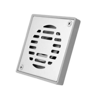 Drenaje cuadrado 10 cm plastica con rejilla de acero inoxidable salida de 50 mm (2") Coflex PC-162