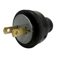 Enchufe sencillo de hule 15A 110V negro Eagle 117
