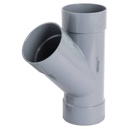 Yee sanitaria PVC SDR32.5 pared delgada 100 mm (4")