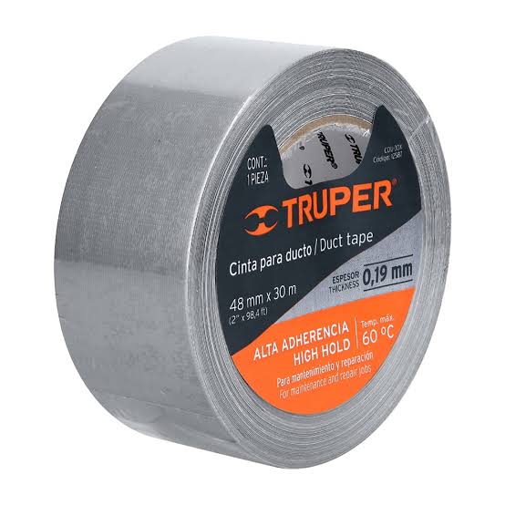 Cinta para ducto 2" (48 mm) x 30 metros Truper CDU-30X / 12587