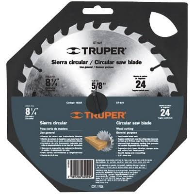 Disco para sierra circular corte madera 8-1/4" 40T Truper ST-840 / 18303